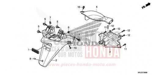 GARDE-BOUE ARRIERE FES125C de 2012